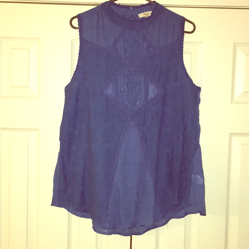 Royal blue lace tank